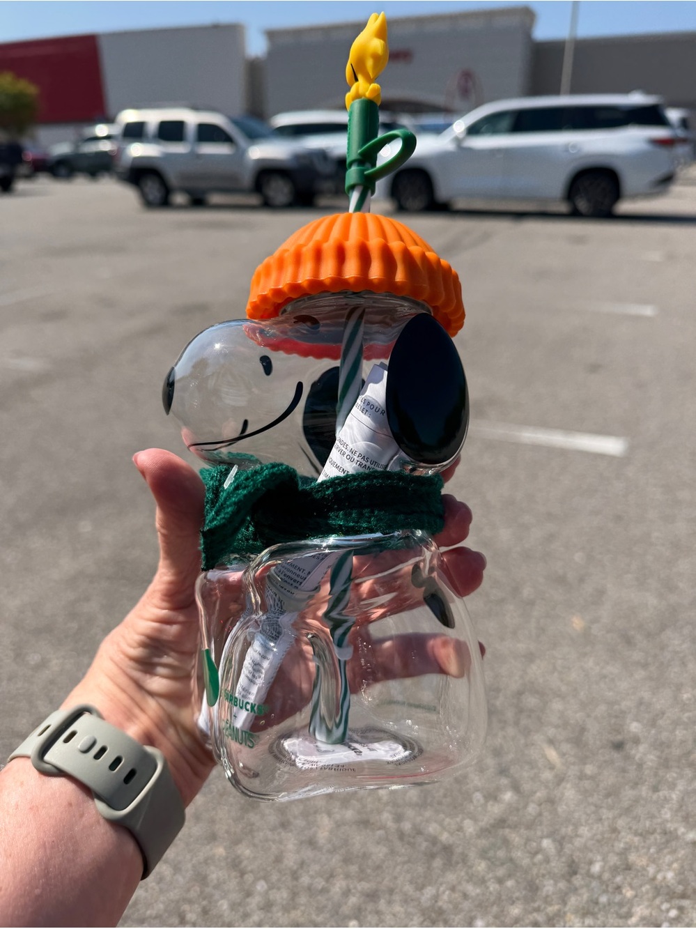 Starbucks x Snoopy Glass Mug NEW